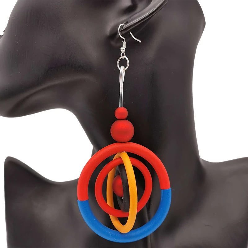 UKEBAY New Handmade Luxury Drop Earrings Women Statement Earring 6 Colors Rubber Jewelry Earrings Pearl Accessories For Party