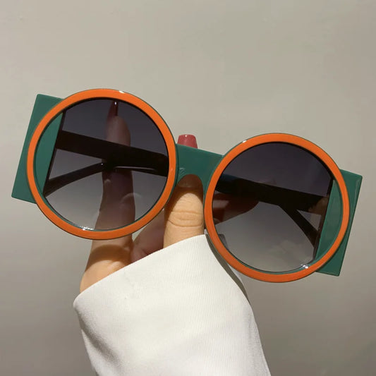 Unisex Round Double Color Sunglasses