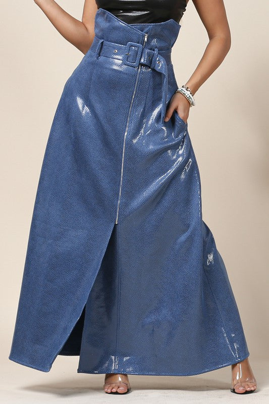 81027 faux leather hi waist skirt sale jillian
