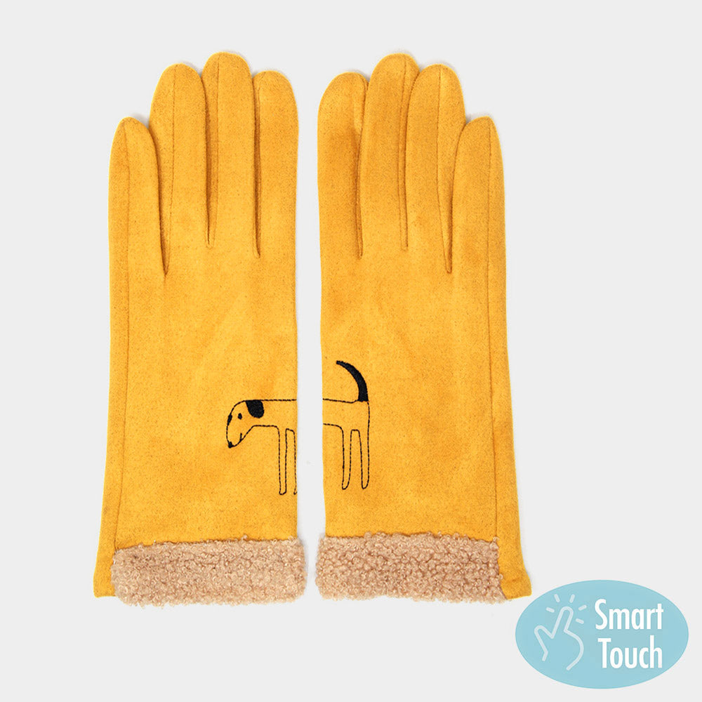 Day4 Gloves Dog Embossed Gloves sale